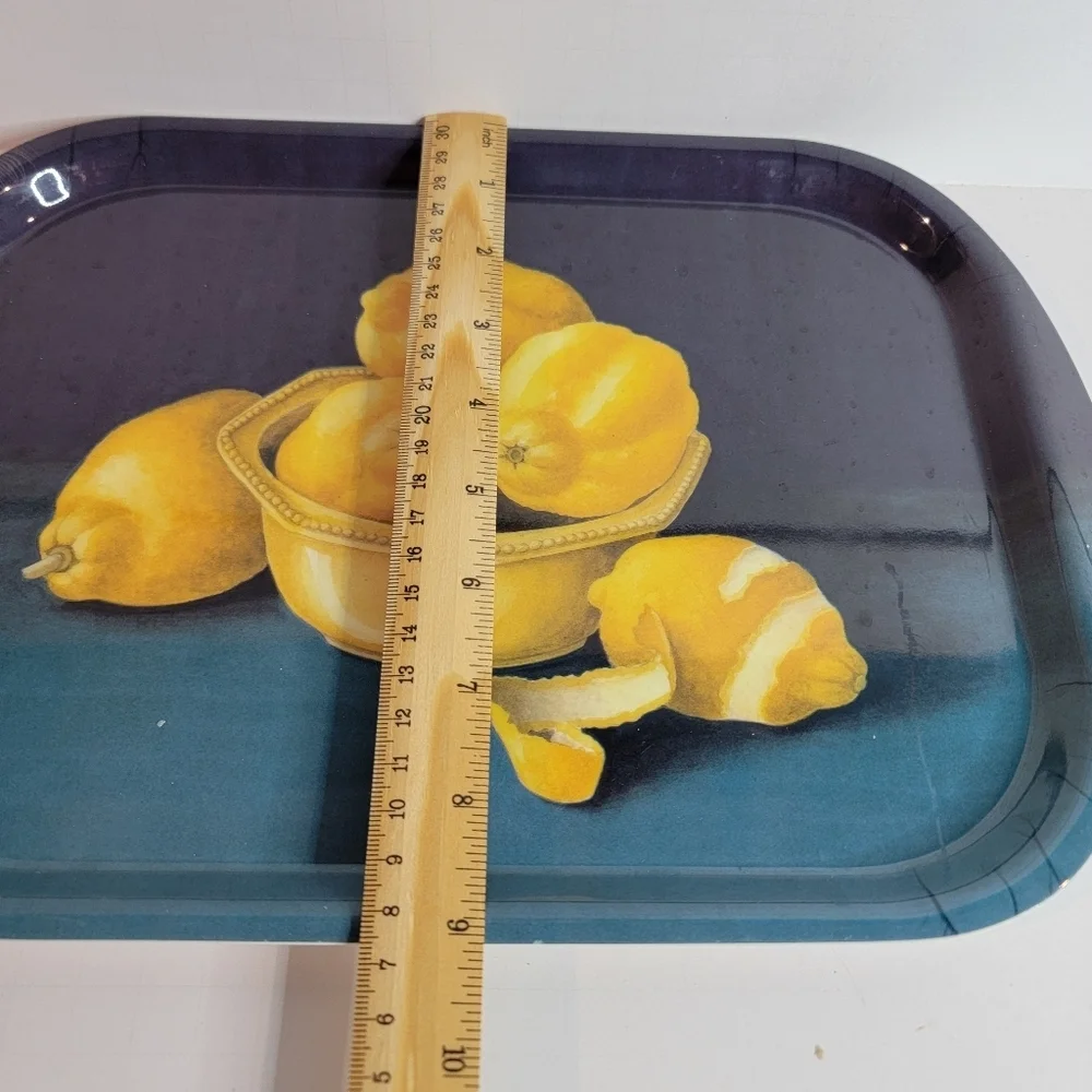 2 Wilscombe Wellington Melamine Trays Lemons and Fruits Persimmons, Apples +